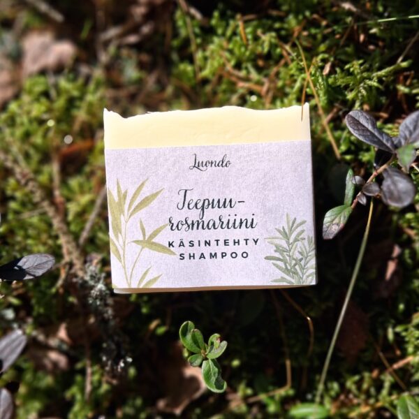teepuu rosmariini shampoopala
